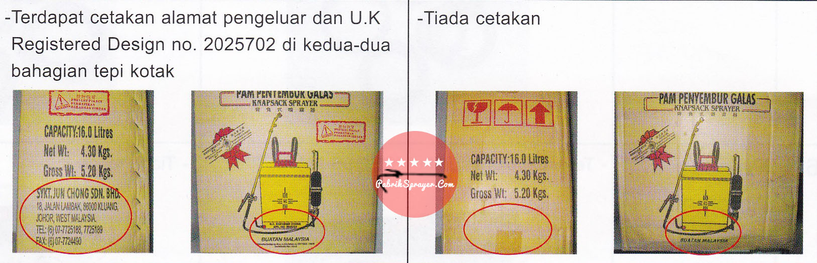 Sprayer PB16-box asli